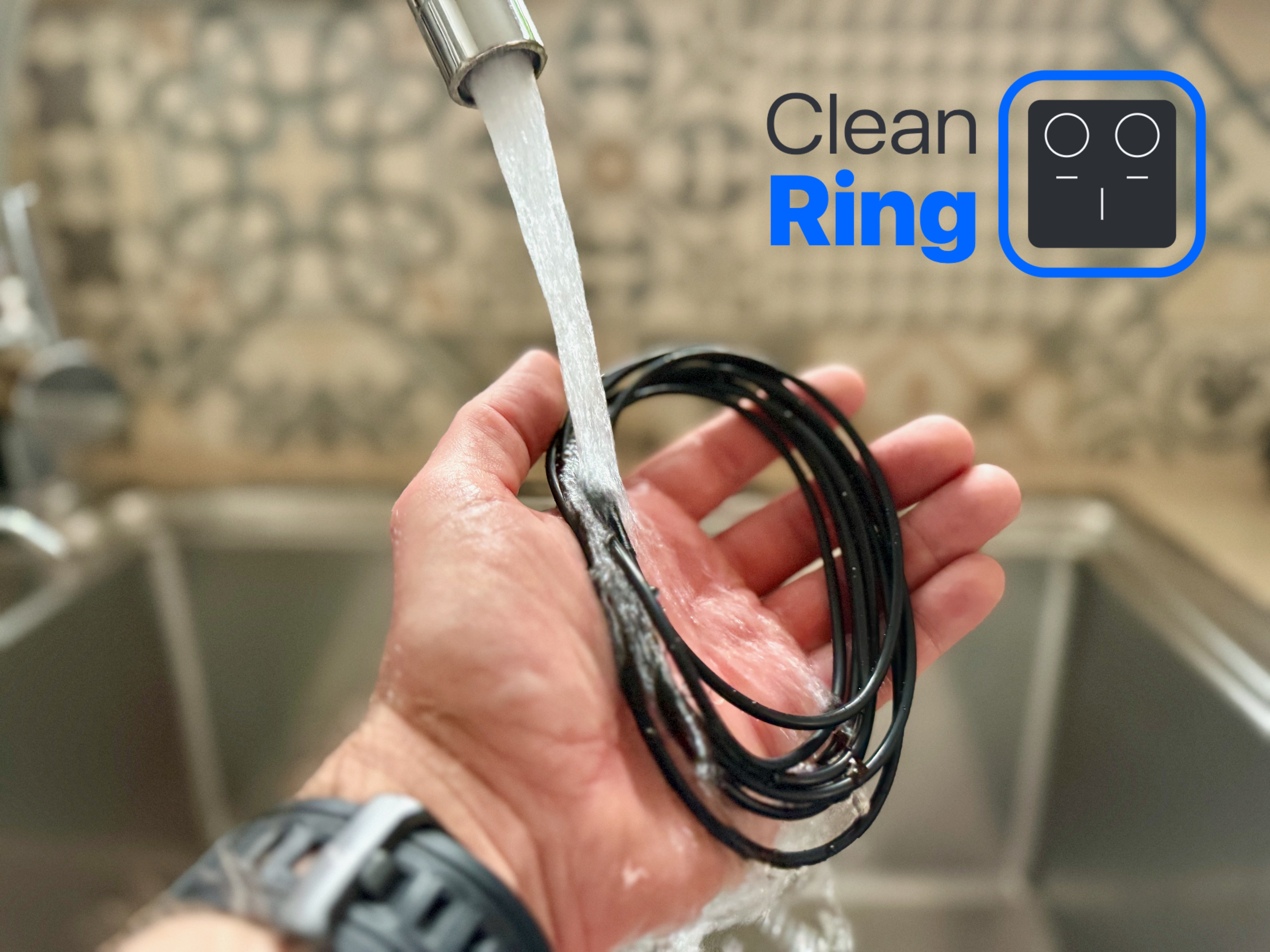CleanRing – czarna silikonowa uszczelka ochronna wokół płyty indukcyjnej